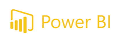Microsoft Power BI logo in yellow on a white background, representing TechnicaX's expertise in business analytics with Microsoft Dynamics 365 Solutions in the USA. 